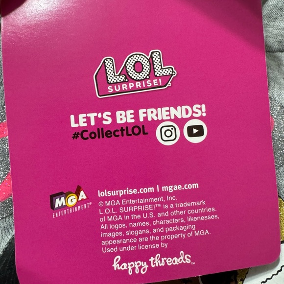 LOL Surprise Girls Hoodie Peplum Top Size 5T Gray Fierce Friends NWT - Picture 12 of 13